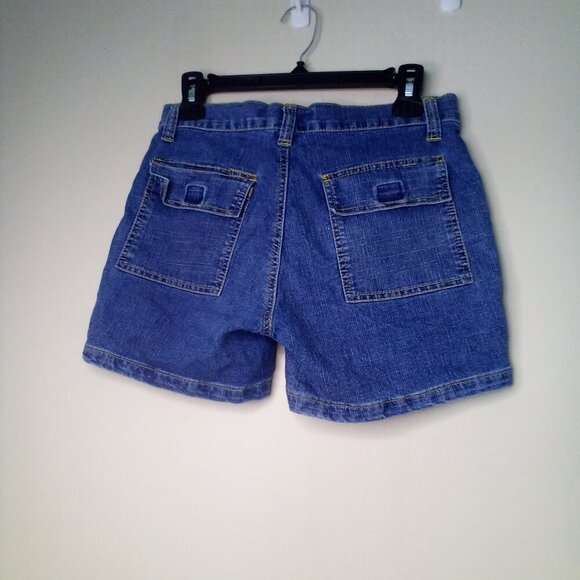 CJ Jeans Shorts Juniors 5 90s Y2K Zipper Detail Pockets Denim Blue - Picture 11 of 13